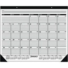 AT-A-GLANCE - 12 Sheet, 24 x 19", Desk Pad Calendar - White - Eagle Tool & Supply