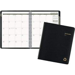 AT-A-GLANCE - 24 Sheet, 6-7/8 x 8-3/4", Monthly Planner - Black - Eagle Tool & Supply