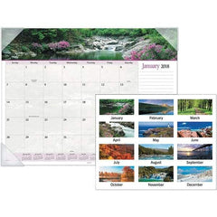 AT-A-GLANCE - 12 Sheet, 22 x 17", Desk Pad Calendar - Landscapes - Eagle Tool & Supply