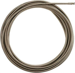 Milwaukee Tool - 1/2" x 50' Drain Cleaning Machine Cable - Inner Core, 1-1/4" to 2-1/2" Pipe, Use with Milwaukee Drain Cleaning Tools - Eagle Tool & Supply