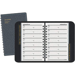 AT-A-GLANCE - 100 Sheet, 4-7/8 x 8", Telephone/Address Book - Black - Eagle Tool & Supply