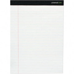 Universal One - 50 Sheet, 8-1/2 x 11-3/4", Legal/Wide (Style) Writing Pad - White - Eagle Tool & Supply