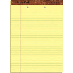 TOPS - 50 Sheet, 8-1/2 x 11-3/4", Legal/Wide (Style) Legal Pad - Canary - Eagle Tool & Supply