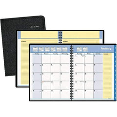 AT-A-GLANCE - 24 Sheet, 6-7/8 x 8-3/4", Monthly Planner - Black - Eagle Tool & Supply