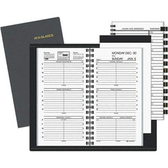 AT-A-GLANCE - 104 Sheet, 3-1/4 x 6-1/4", Weekly Appointment Book - Black & White - Eagle Tool & Supply