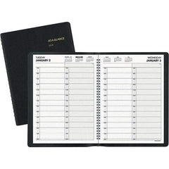 AT-A-GLANCE - 365 Sheet, 8 x 10-7/8", Appointment Book - Black - Eagle Tool & Supply