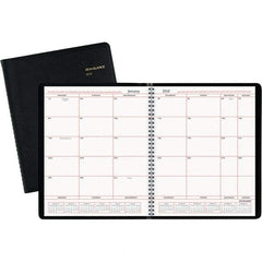 AT-A-GLANCE - 24 Sheet, 8 x 10", Monthly Planner - Black - Eagle Tool & Supply