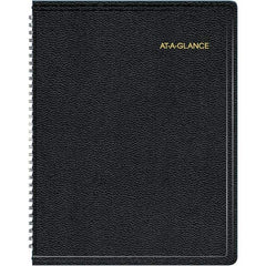 AT-A-GLANCE - 128 Sheet, 8-1/4 x 10-7/8", Weekly/Monthly Appointment Book - Black - Eagle Tool & Supply