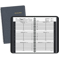 AT-A-GLANCE - 104 Sheet, 4-7/8 x 8", Weekly Appointment Book - Black - Eagle Tool & Supply