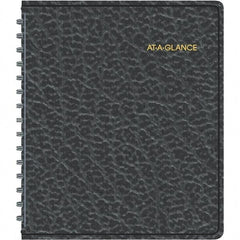 AT-A-GLANCE - 104 Sheet, 6-7/8 x 8-3/4", Weekly Appointment Book - Black - Eagle Tool & Supply