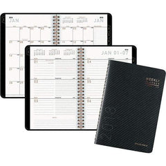 AT-A-GLANCE - 128 Sheet, 4-7/8 x 8", Weekly/Monthly Planner - Graphite - Eagle Tool & Supply