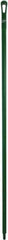 Vikan - 67 x 1-19/64" Polypropylene Squeegee Handle - European Threaded Connection, Green - Eagle Tool & Supply