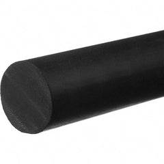 Value Collection - 5' Long, Standard Round Neoprene Cord - 1/2" Diam, Black - Eagle Tool & Supply