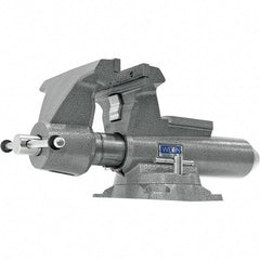 Wilton - 10" Jaw Width, 12" Opening Capacity, 5-1/4" Throat Depth, Iron Swivel Bench Vise - Double Lockdown Base Attachment, Anvil, 28-45/64" Long x 12-39/64" Wide x 11-51/64" High - Eagle Tool & Supply
