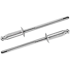 STANLEY Engineered Fastening - Size 8 Dome Head Steel Structural with Locking Stem Blind Rivet - Steel Mandrel, 0.251" to 3/8" Grip, 1/4" Head Diam, 0.257" to 0.261" Hole Diam, 0.151" Body Diam - Eagle Tool & Supply