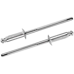 STANLEY Engineered Fastening - Size 6 Dome Head Steel Structural with Locking Stem Blind Rivet - Steel Mandrel, 0.126" to 1/4" Grip, 3/16" Head Diam, 0.192" to 0.196" Hole Diam, 0.114" Body Diam - Eagle Tool & Supply