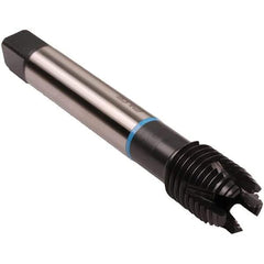 Emuge - M42x3.00 Metric Fine 6HX 6 Flute Nitride/Oxide Finish High Speed Steel Straight Flute Machine Tap - Modified Bottoming, Right Hand Thread, 200mm OAL, 45mm Thread Length - Exact Industrial Supply