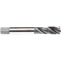 Emuge - M24x3.00 M 3 Flute 6H Modified Bottoming Spiral Flute Tap - High Speed Steel, NE2 Finish, 160mm OAL, Right Hand Flute, Right Hand Thread, Series C4933200 - Eagle Tool & Supply