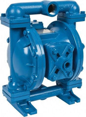 SandPIPER - 1" NPT, Metallic, Air Operated Diaphragm Pump - Santoprene Diaphragm, Aluminum Housing - Eagle Tool & Supply