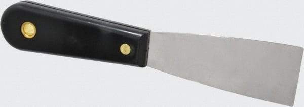 Value Collection - 1-1/2" Wide Chisel Edge Blade Stainless Steel Putty Knife - Nylon Handle, 7.68" OAL - Eagle Tool & Supply