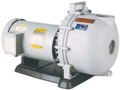 Value Collection - 208, 230/460 Volt, 3 Phase, 5 HP, Self Priming Pump - 2 Inch Inlet, 195 Max GPM, TEFC Motor, Polyester Housing and Impeller, Carbon Ceramic Seal - Eagle Tool & Supply