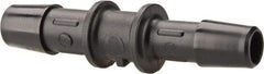 Made in USA - 3/8 x 5/16" Barb, Nylon Single Barbed Tube Reducer - Black - Eagle Tool & Supply