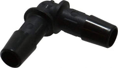 Made in USA - 3/8" Barb, Nylon Single Barbed Tube Elbow - Black - Eagle Tool & Supply