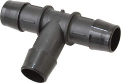 Made in USA - 3/4" Barb, Nylon Single Barbed Tube Tee - Black - Eagle Tool & Supply