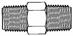Made in USA - 3/8 NPT Nylon Threaded Tube Fitting - Natural - Eagle Tool & Supply