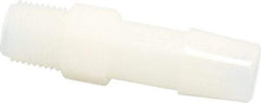 Made in USA - 3/8" Barb, 3/8, Nylon Single Barbed Tube Adapter - Natural, Male - Eagle Tool & Supply