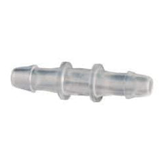 Made in USA - 3/32" Barb, Polypropylene Single Barbed Tube Splicer - Natural - Eagle Tool & Supply
