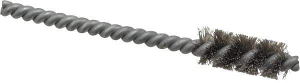 Schaefer Brush - 1/4 Inch Inside Diameter, 7/16 Inch Actual Brush Diameter, Carbon Steel, Power Fitting and Cleaning Brush - 3/16 Shank Diameter, 3-5/8 Inch Long, Twisted Wire Stem, 3/8 Inch Refrigeration Outside Diameter - Eagle Tool & Supply