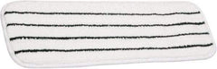 Ability One - 6" Long x 5" Wide Microfiber Dust Mop Pad - Hook & Loop, White, Looped Head - Eagle Tool & Supply