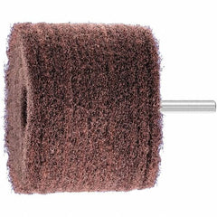 PFERD - 3" Diam x 2" Face Width, Aluminum Oxide Nonwoven Mounted Flap Wheel - 1/4" Shank Mount, 280 Grit, 7,500 Max RPM - Eagle Tool & Supply