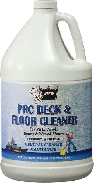 Werth Sanitary Supply - 1 Gal Plastic Bottle Floor Cleaner - Use on All Types of Flooring - Eagle Tool & Supply