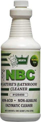 Werth Sanitary Supply - 1 qt Bottle Gel Bathroom Cleaner - Fresh Scent, Nonacidic, Bathroom Surfaces, Bio-Enzymatically Degrades Odor Source & Restroom Floors - Eagle Tool & Supply