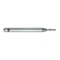 0.015 Dia. x 1-1/2 Overall Length 2-Flute Square End Solid Carbide SE End Mill-Round Shank-Center Cutting-Uncoated - Eagle Tool & Supply