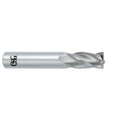 5/8 Dia. x 3-1/2 Overall Length 4-Flute .020 C/R Solid Carbide SE End Mill-Round Shank-Center Cutting-Uncoated - Eagle Tool & Supply