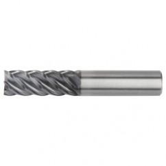 3/4x3/4x1-1/2x4 5FL Square Carbide End Mill-Round Shank-AlTiN - Eagle Tool & Supply