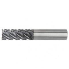 3/16x3/16x5/8x2 5FL Square Carbide End Mill-Round Shank-AlTiN - Eagle Tool & Supply