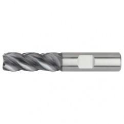 1/2x1/2x1-1/4x3 4FL Square Carbide End Mill-Weldon Shank-AlTiN - Eagle Tool & Supply