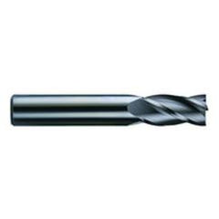1/2 Dia. x 3 Overall Length 4-Flute Square End Solid Carbide SE End Mill-Round Shank-Center Cut-AlTiN - Eagle Tool & Supply