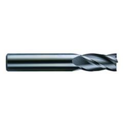 9/16 Dia. x 3-1/2 Overall Length 4-Flute Square End Solid Carbide SE End Mill-Round Shank-Center Cut-TiN - Eagle Tool & Supply