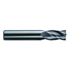 3/8 Dia. x 2 Overall Length 4-Flute Square End Solid Carbide SE End Mill-Round Shank-Center Cut-TiN - Eagle Tool & Supply