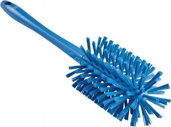 Vikan - 3-1/2" Diam Polyester Bottle Brush - 17" OAL, 6-1/4" Head Length, Polypropylene Handle - Eagle Tool & Supply