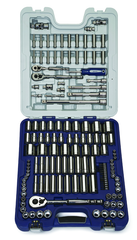 146 Piece - 1/4; 3/8; 1/2" Drive - Socket Set SAE and Metric - Eagle Tool & Supply