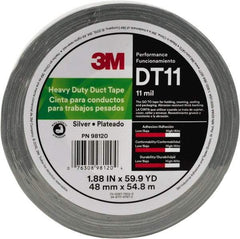3M - 2" x 32m Black Duct Tape - 17 mil, Rubber Adhesive, Polyethylene Film Backing, Series DT17 - Eagle Tool & Supply