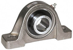 Browning - 1-1/4" ID, 6-3/4" OAL x 3-11/16" OAH Pillow Block - 3,493 Lb Static Cap, 5,782 Lb Dyn Cap, 5" Btw Mnt Hole Ctrs, 1-7/8" Base-to-Ctr Ht, Cast Iron - Eagle Tool & Supply