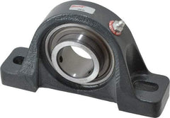Browning - 1-1/2" ID, 7-1/8" OAL x 4" OAH Pillow Block - 4,467 Lb Static Cap, 7,340 Lb Dyn Cap, 5-3/8" Btw Mnt Hole Ctrs, 2" Base-to-Ctr Ht, Cast Iron - Eagle Tool & Supply