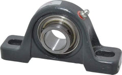 Browning - 1" ID, 5-1/2" OAL x 2-13/16" OAH Pillow Block - 1,651 Lb Static Cap, 2,801 Lb Dyn Cap, 3-15/16" Btw Mnt Hole Ctrs, 1-7/16" Base-to-Ctr Ht, Cast Iron - Eagle Tool & Supply